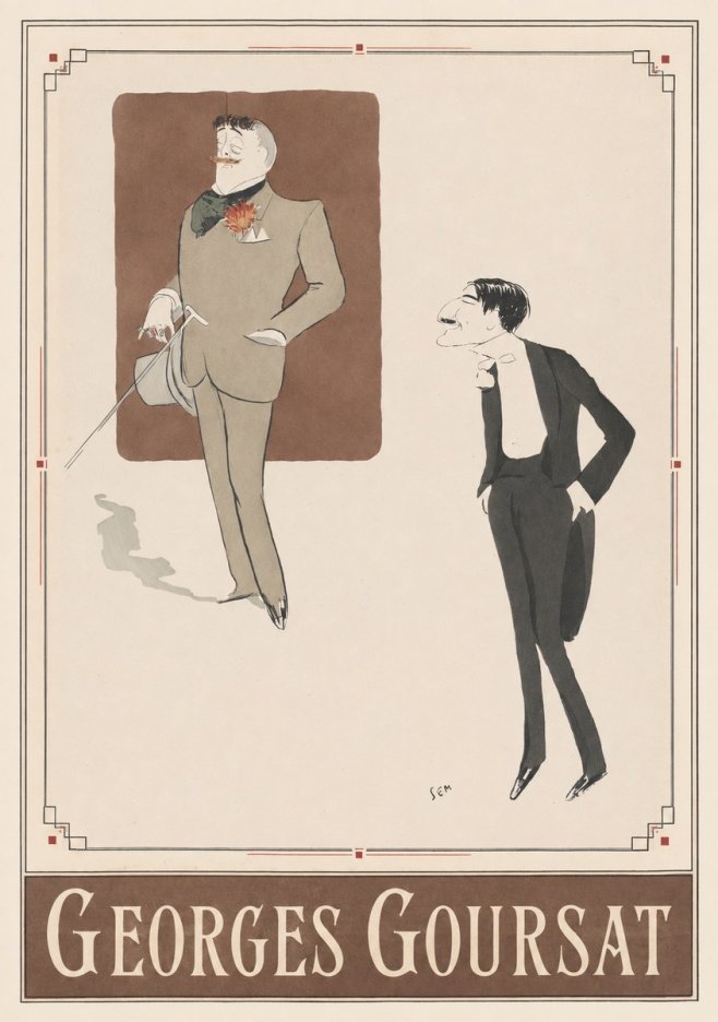 Georges Goursat Two Stylish Gentlemen No3 - Poszter