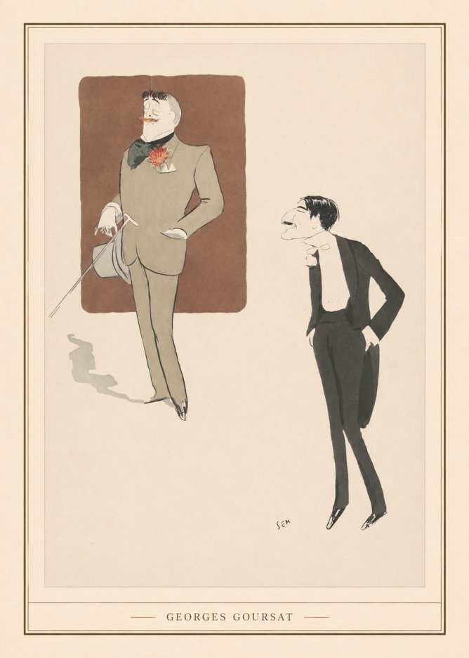 Georges Goursat Two Stylish Gentlemen No4 - Poszter