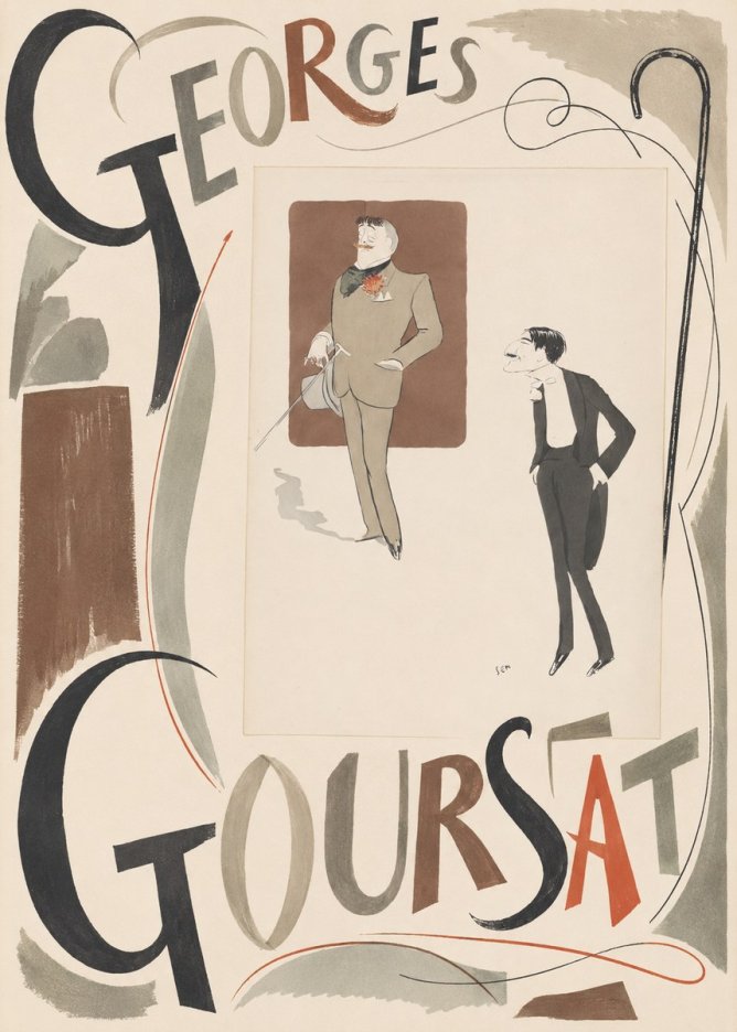 Georges Goursat Two Stylish Gentlemen No5 - Poszter