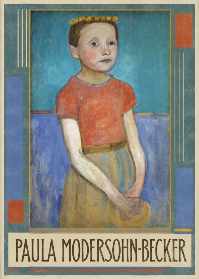 Paula Modersohn-Becker Girl with Crown No1 - Poszter