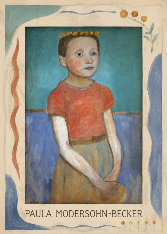 Paula Modersohn-Becker Girl with Crown No2 - Poszter