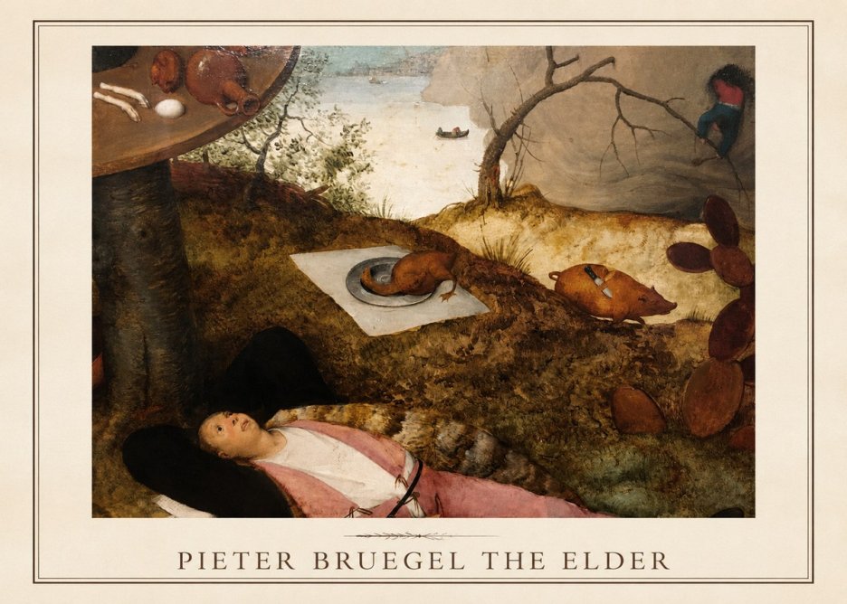 Pieter Bruegel The Land of Cockaigne II No1 - Poszter