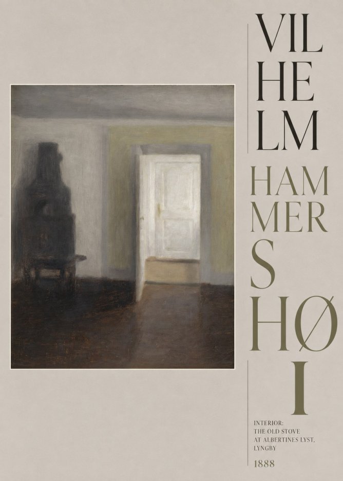 Vilhelm Hammershøi Interior: the Old Stove at Albertines Lyst, Lyngby No5 - Poszter