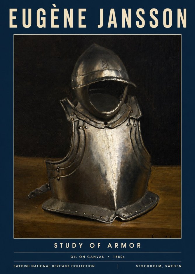 Eugène Jansson Study of Armor No3 - Poszter