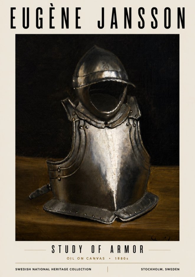 Eugène Jansson Study of Armor No5 - Poszter