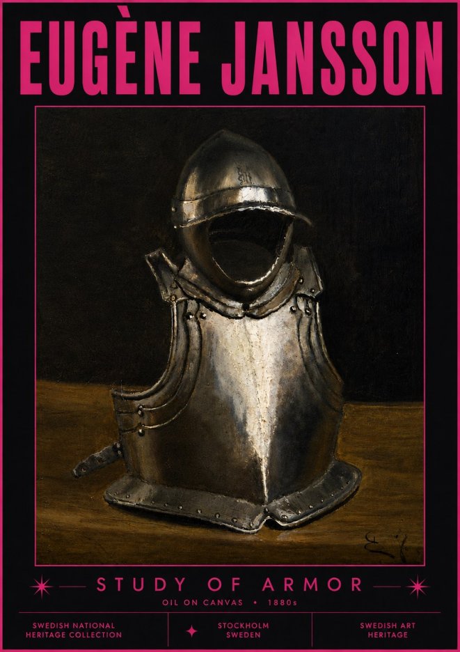 Eugène Jansson Study of Armor No6 - Poszter