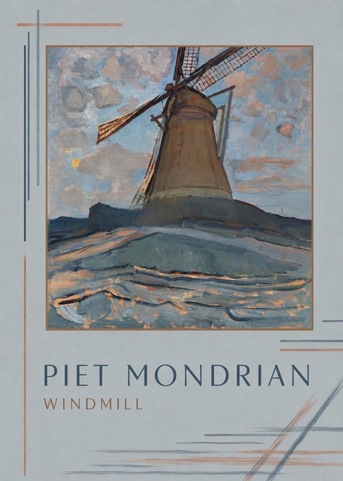 Piet Mondrian Windmill No1 - Poszter