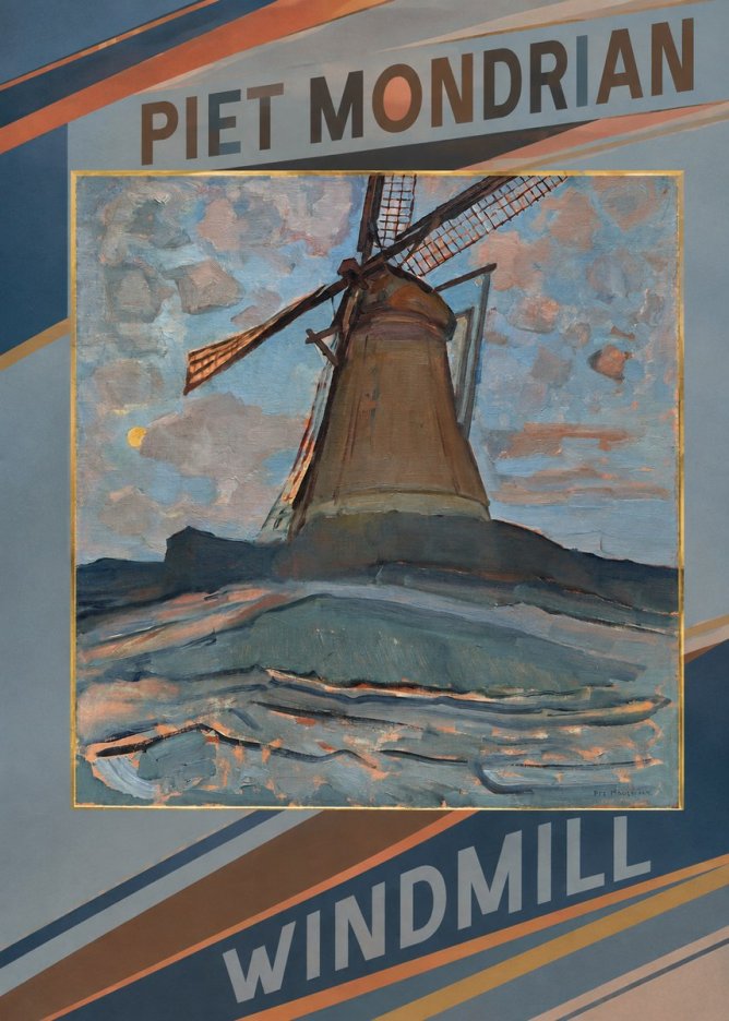 Piet Mondrian Windmill No3 - Poszter