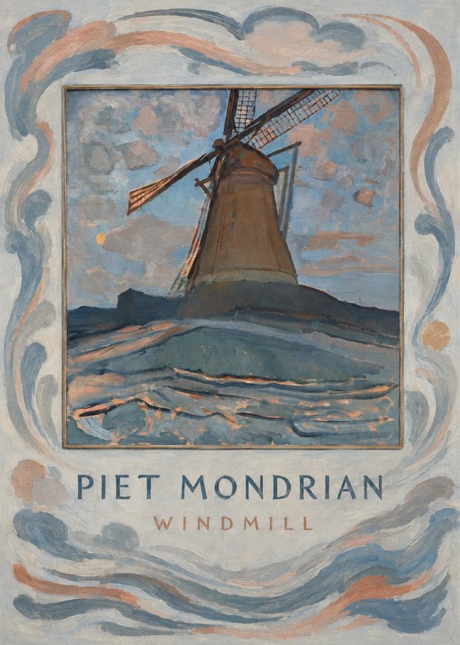 Piet Mondrian Windmill No4 - Poszter