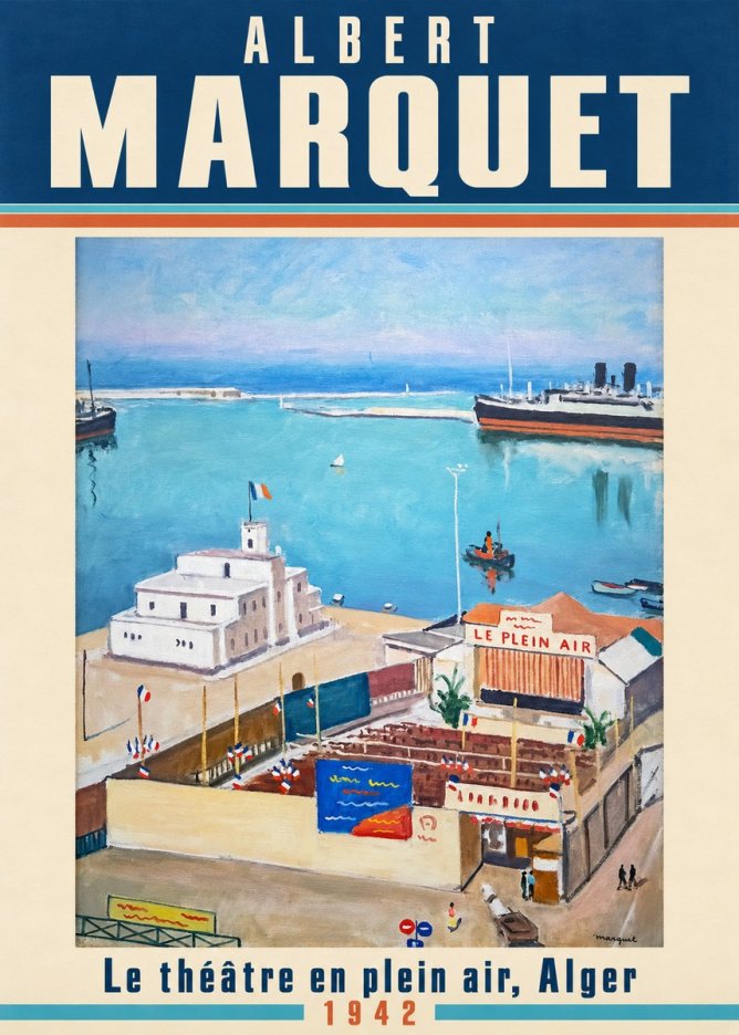Albert Marquet Le Théâtre En Plein Air, Alger No2 - Poszter