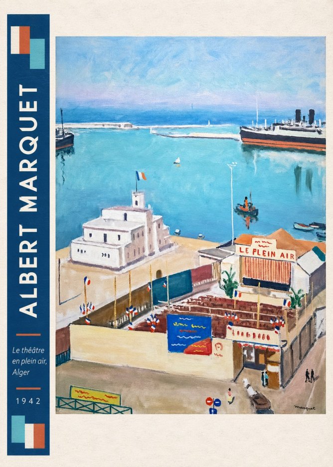 Albert Marquet Le Théâtre En Plein Air, Alger No3 - Poszter