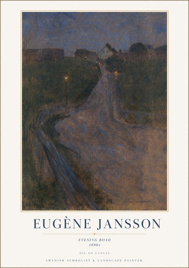 Eugène Jansson Evening Road No1 - Poszter