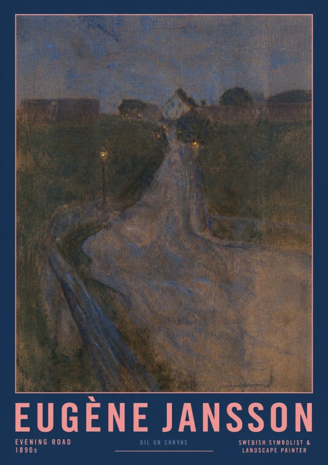 Eugène Jansson Evening Road No2 - Poszter