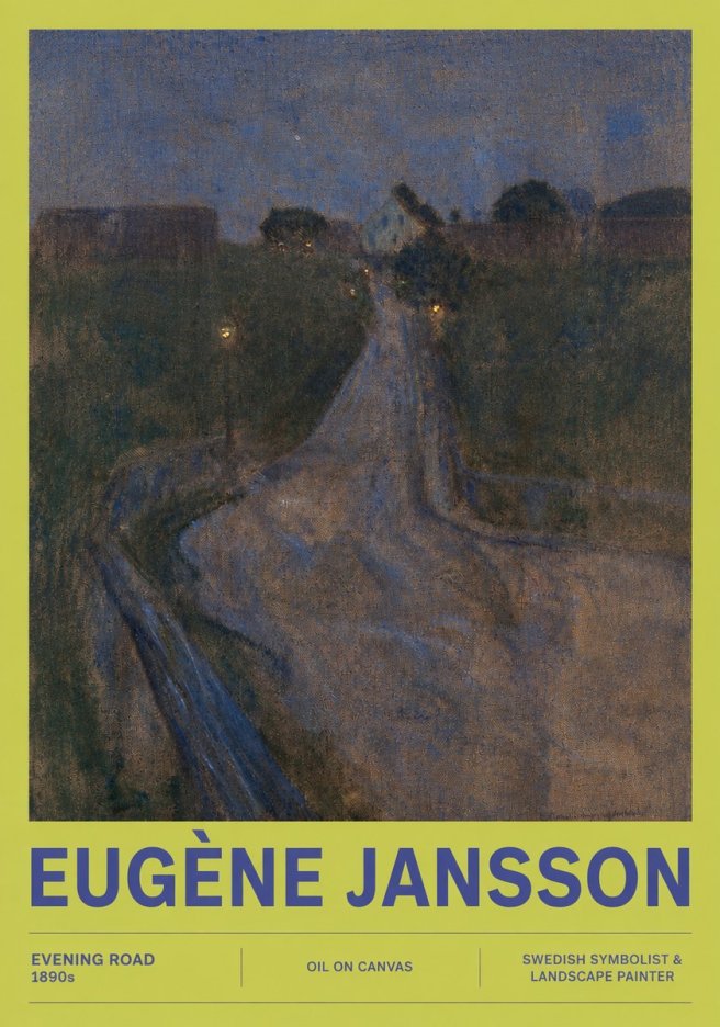 Eugène Jansson Evening Road No3 - Poszter