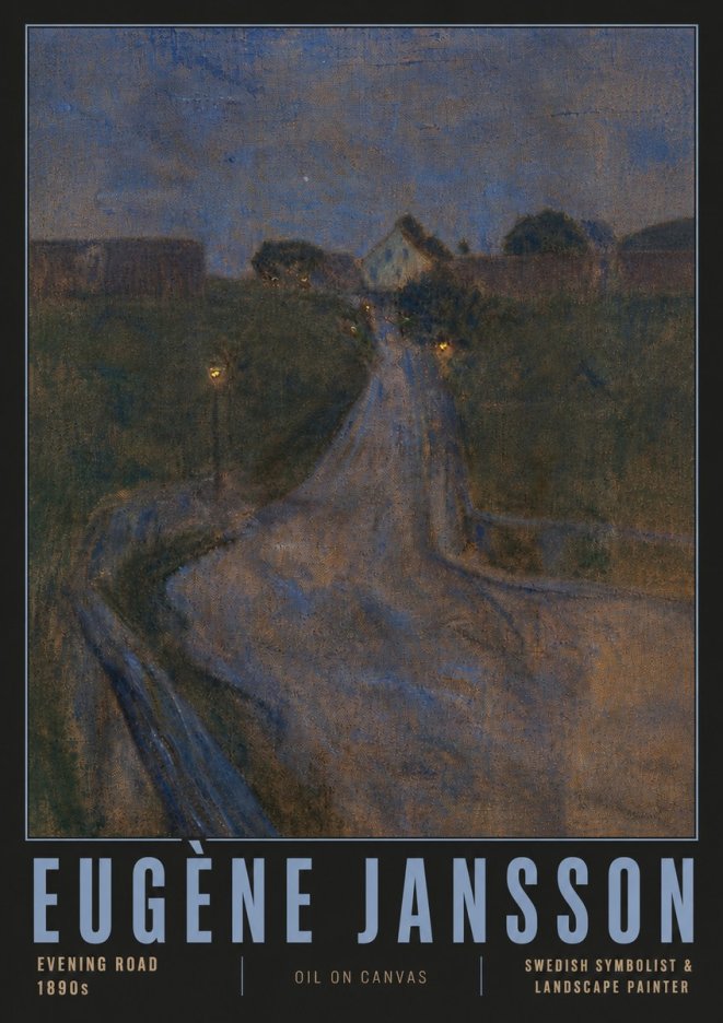 Eugène Jansson Evening Road No5 - Poszter