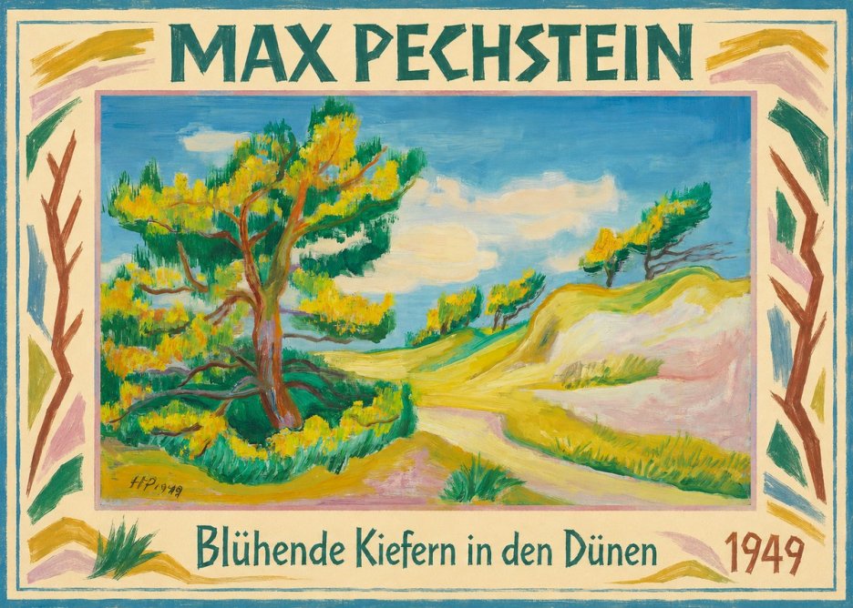 Max Pechstein Blühende Kiefern in Den Dünen No1 - Poszter