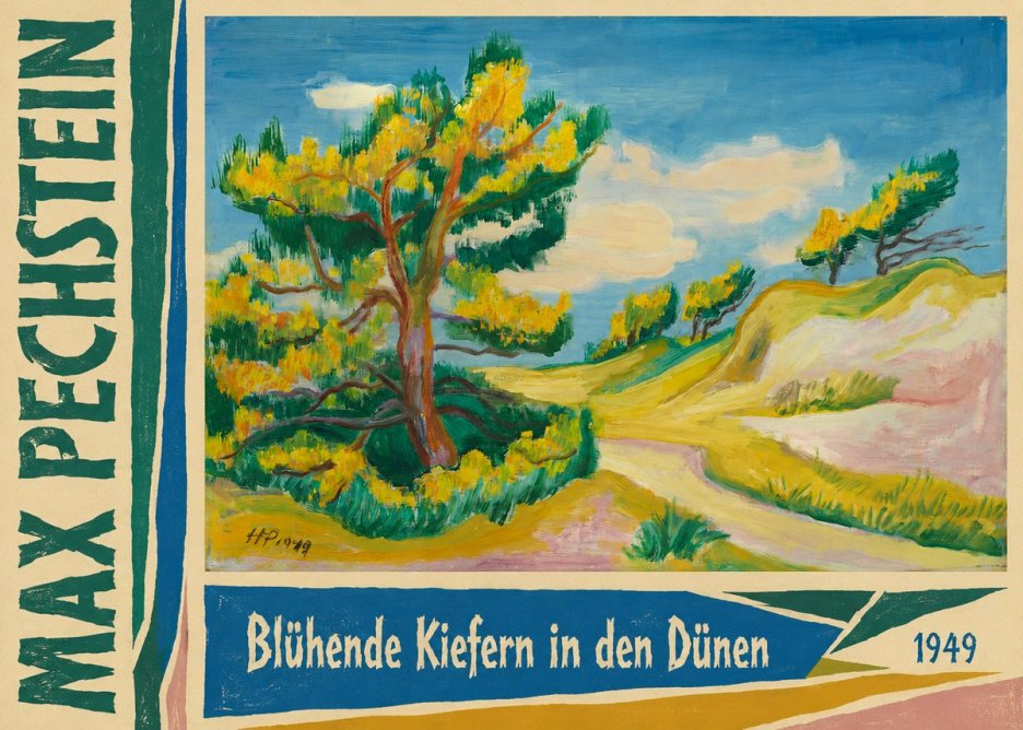 Max Pechstein Blühende Kiefern in Den Dünen No2 - Poszter