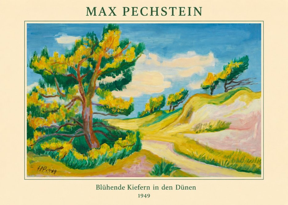 Max Pechstein Blühende Kiefern in Den Dünen No4 - Poszter