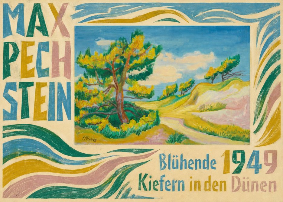 Max Pechstein Blühende Kiefern in Den Dünen No6 - Poszter