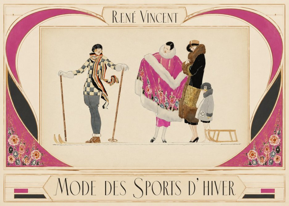 René Vincent Mode Des Sports D'hiver No3 - Poszter