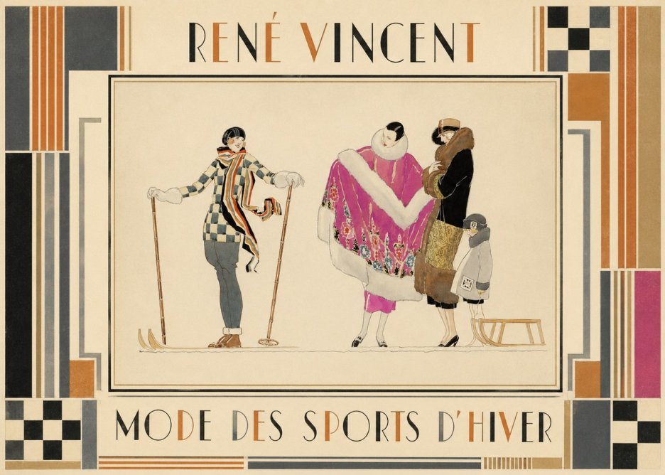 René Vincent Mode Des Sports D'hiver No4 - Poszter