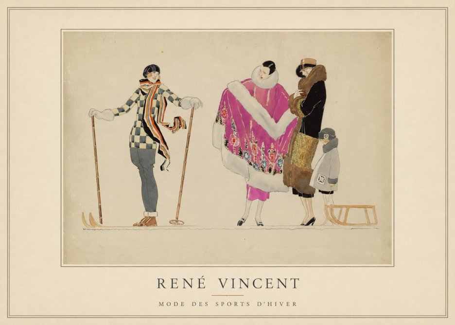 René Vincent Mode Des Sports D'hiver No5 - Poszter