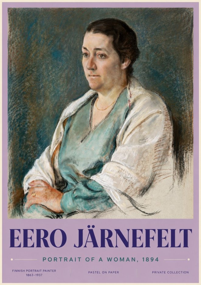 Eero Järnefelt Portrait of a Woman, 1894 No3 - Poszter