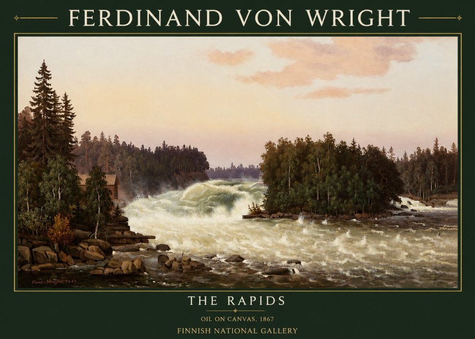Ferdinand von Wright The Rapids No3 - Poszter