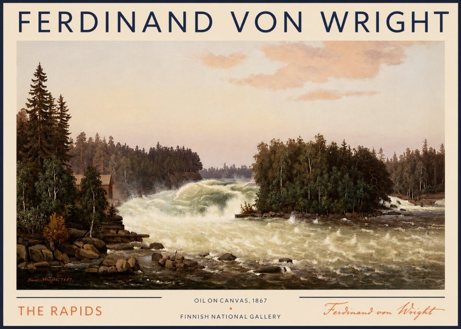 Ferdinand von Wright The Rapids No4 - Poszter