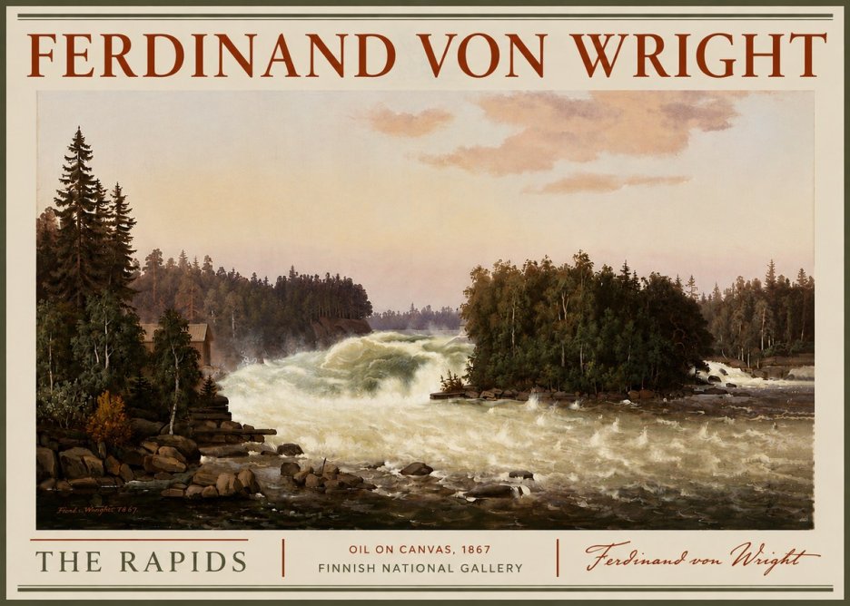 Ferdinand von Wright The Rapids No6 - Poszter