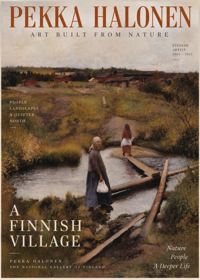 Pekka Halonen A Finnish Village No2 - Poszter
