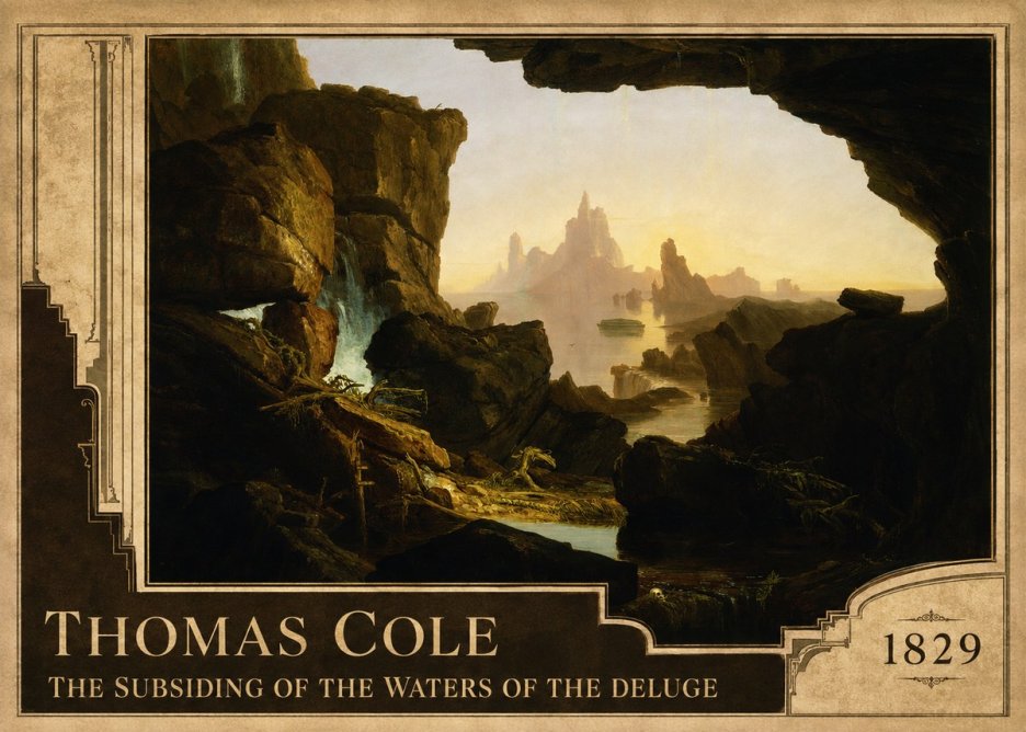 Thomas Cole The Subsiding of the Waters of the Deluge II No2 - Poszter