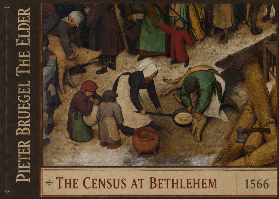 Pieter Bruegel The Census at Bethlehem VI No2 - Poszter