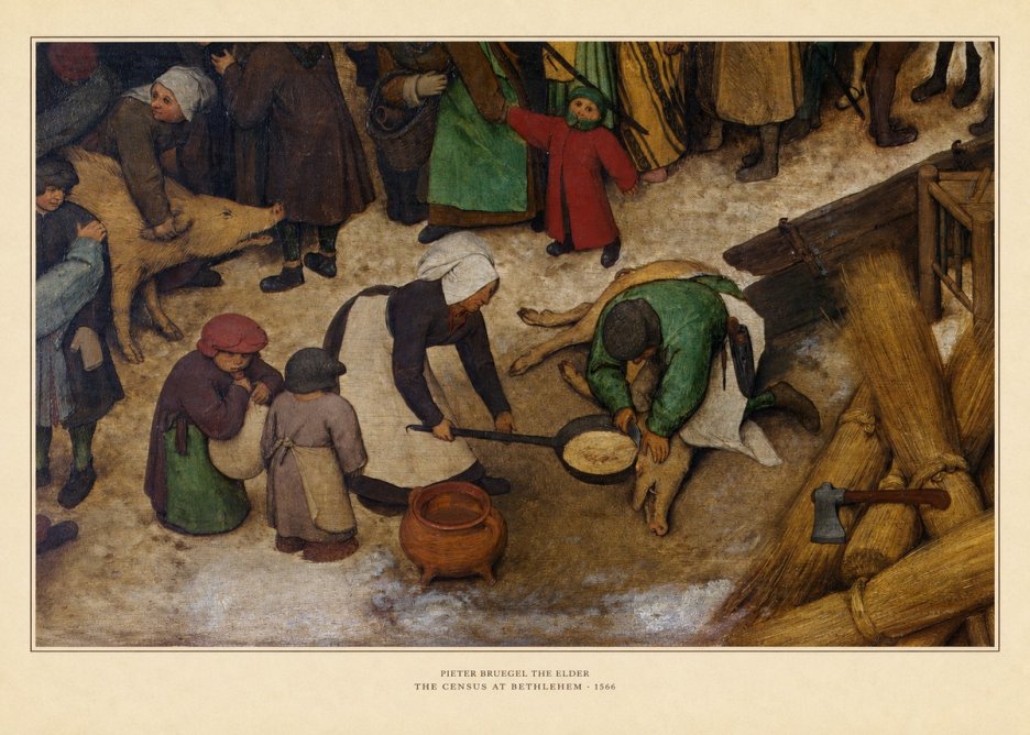 Pieter Bruegel The Census at Bethlehem VI No5 - Poszter