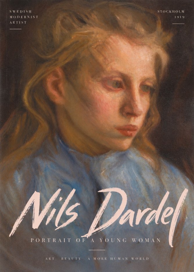 Nils Dardel Portrait of a Young Woman No5 - Poszter
