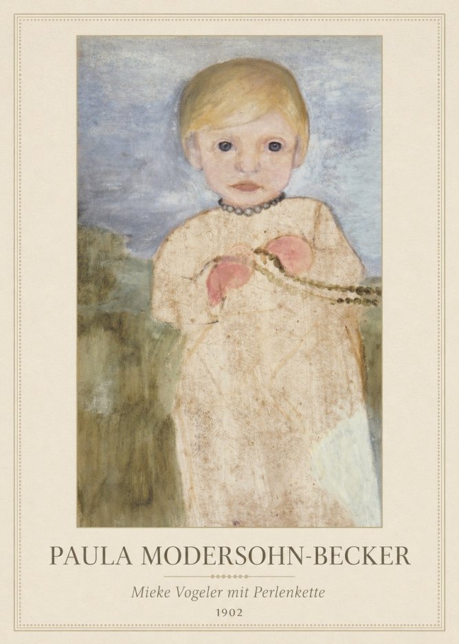 Paula Modersohn-Becker Mieke Vogeler Mit Perlenkette No1 - Poszter