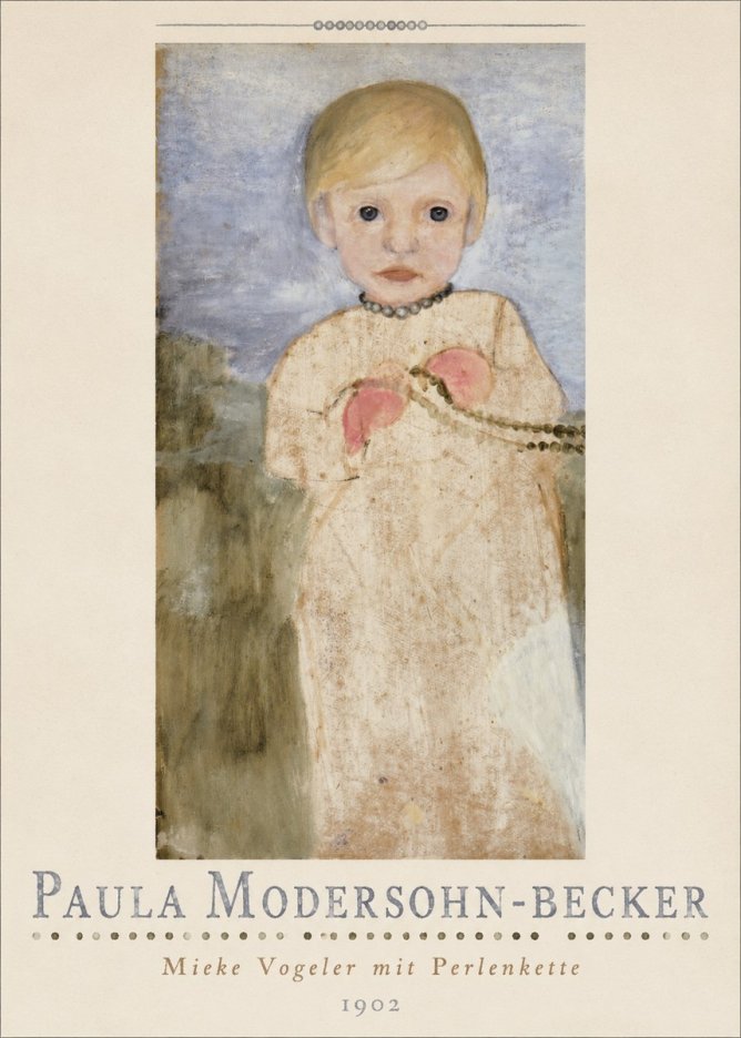Paula Modersohn-Becker Mieke Vogeler Mit Perlenkette No4 - Poszter