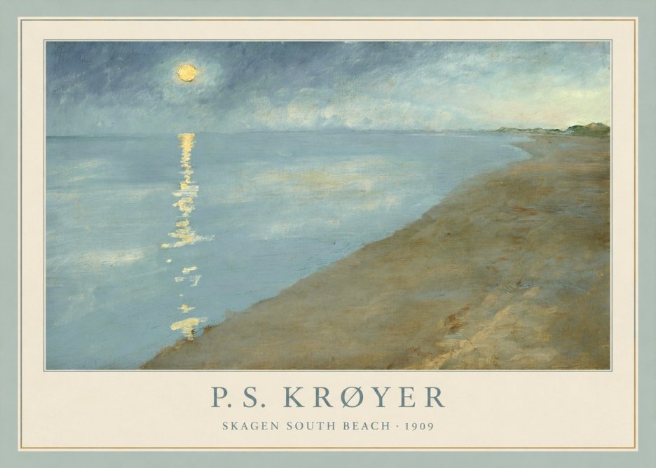 P.S. Krøyer Skagen South Beach · 1909 No1 - Poszter