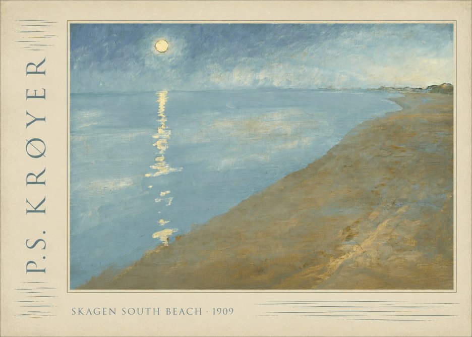 P.S. Krøyer Skagen South Beach · 1909 No2 - Poszter