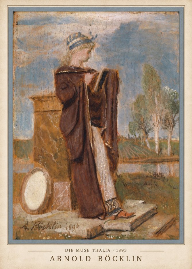 Arnold Böcklin Die Muse Thalia II No4 - Poszter