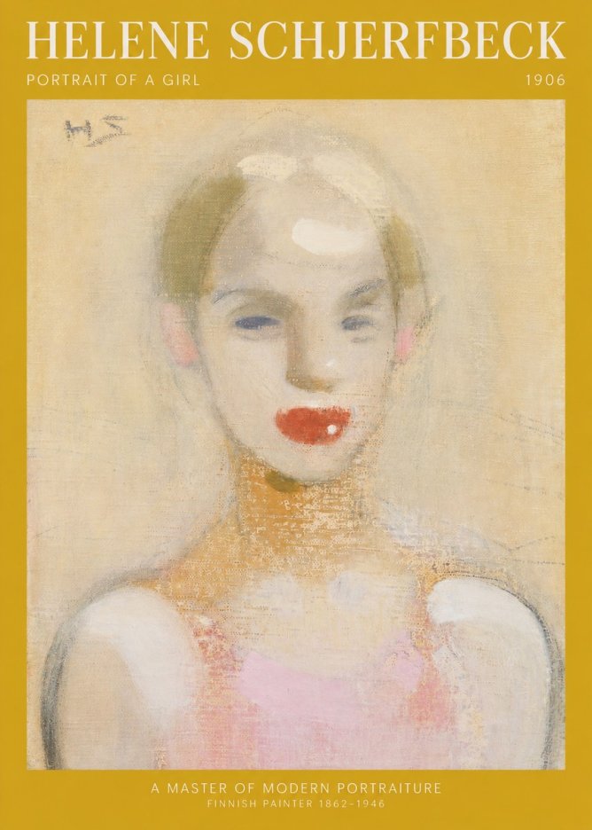 Helene Schjerfbeck Portrait of a Girl No1 - Poszter
