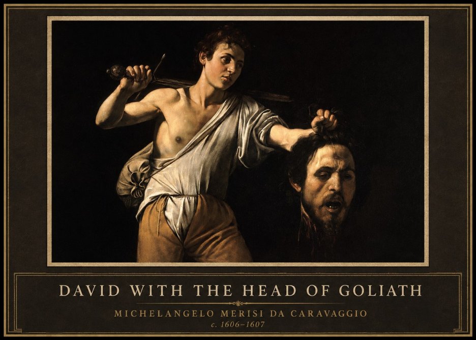 Michelangelo Merisi da Caravaggio David with the Head of Goliath V No1 - Poszter