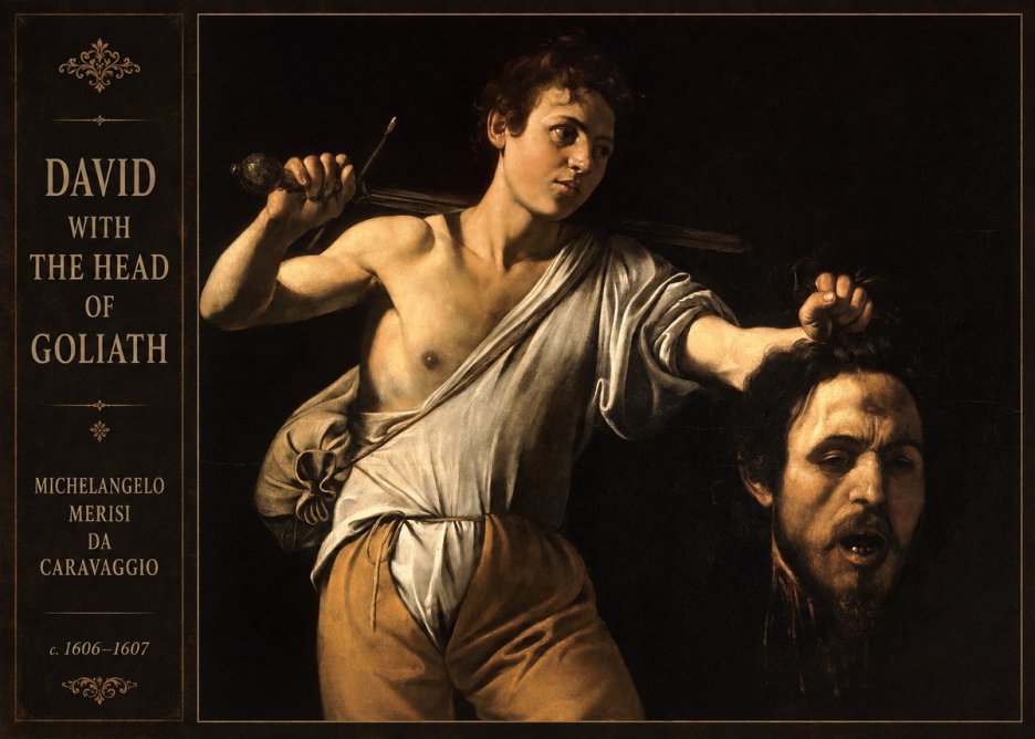 Michelangelo Merisi da Caravaggio David with the Head of Goliath V No2 - Poszter