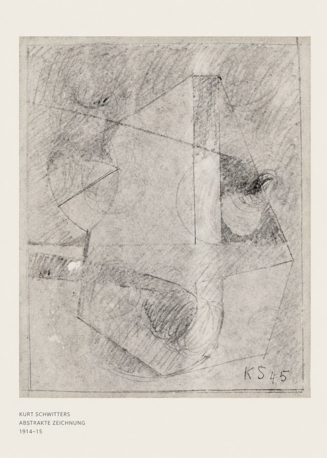 Kurt Schwitters Abstrakte Zeichnung No6 - Poszter