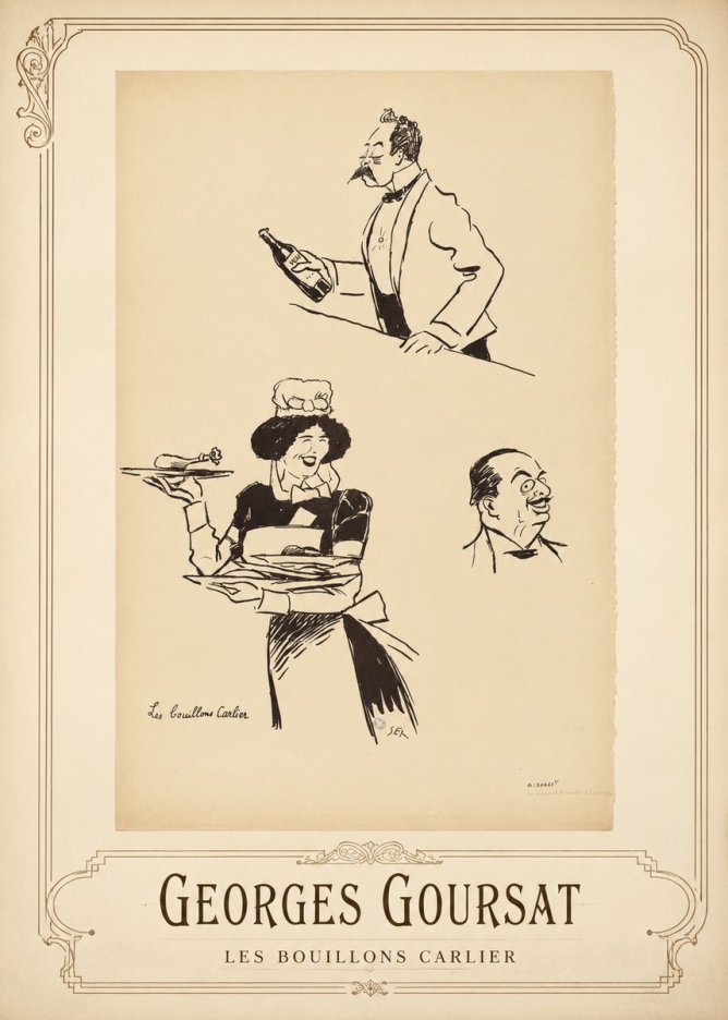 Georges Goursat Les Bouillons Carlier II No1 - Poszter
