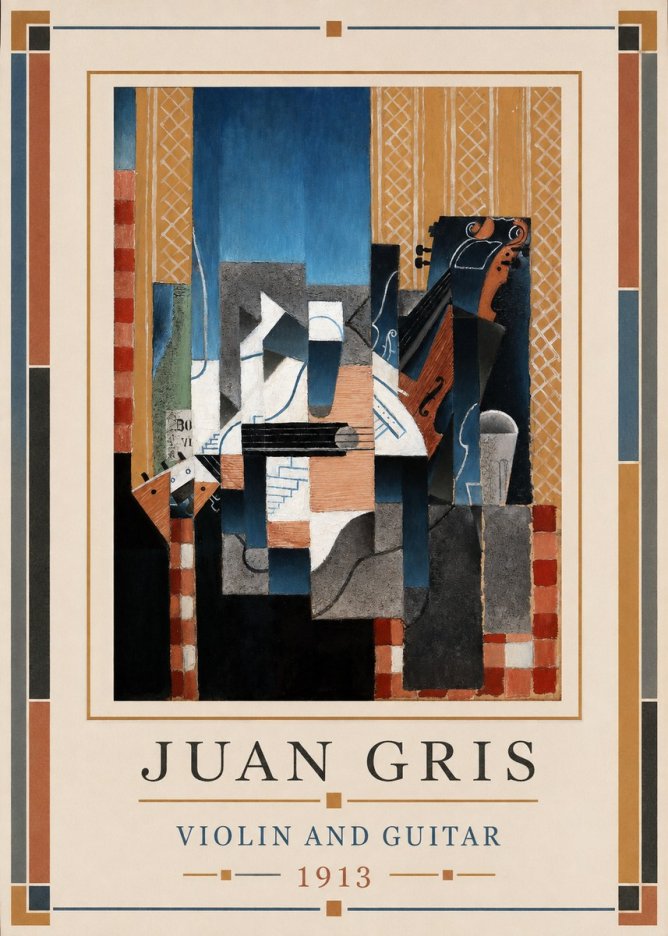 Juan Gris Violin and Guitar II No1 - Poszter