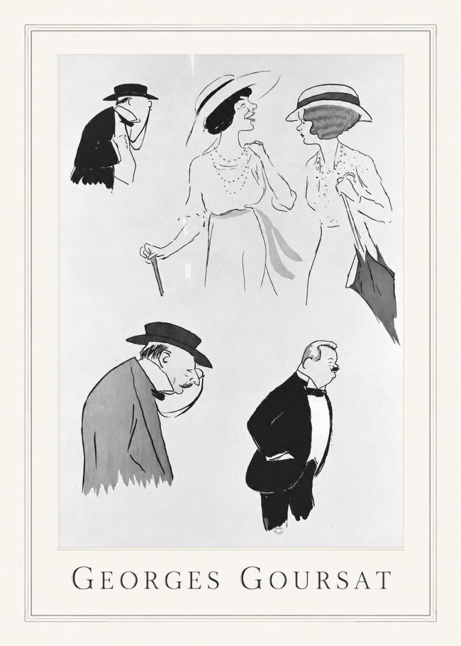 Georges Goursat Character Studies No1 - Poszter