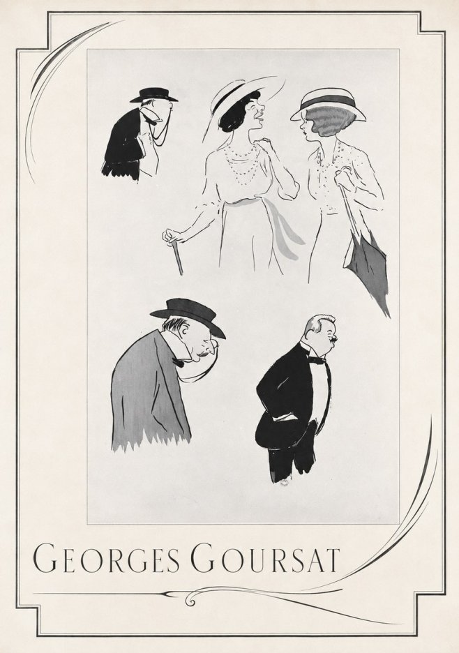 Georges Goursat Character Studies No2 - Poszter