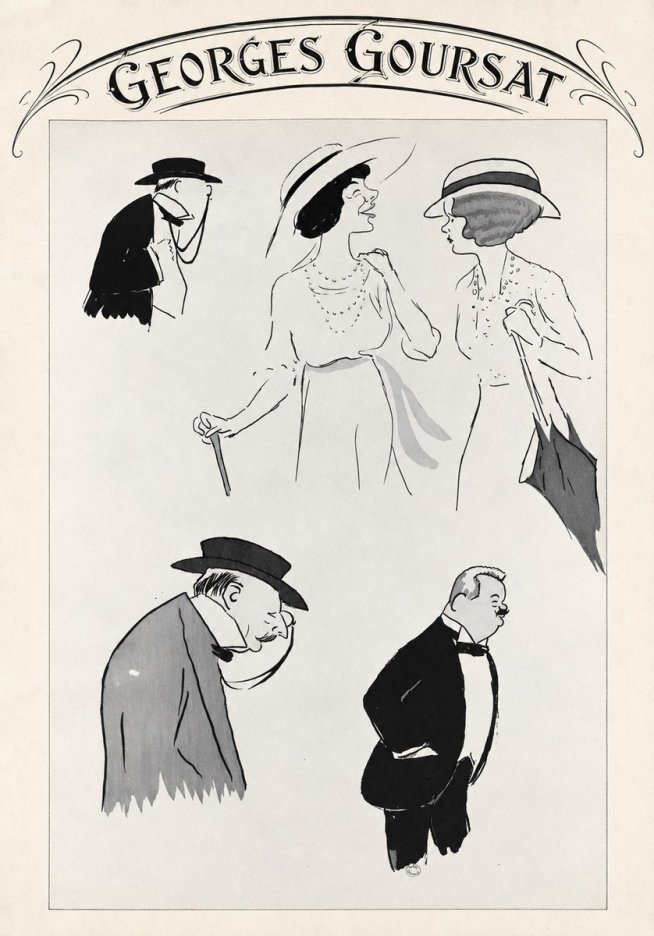 Georges Goursat Character Studies No4 - Poszter