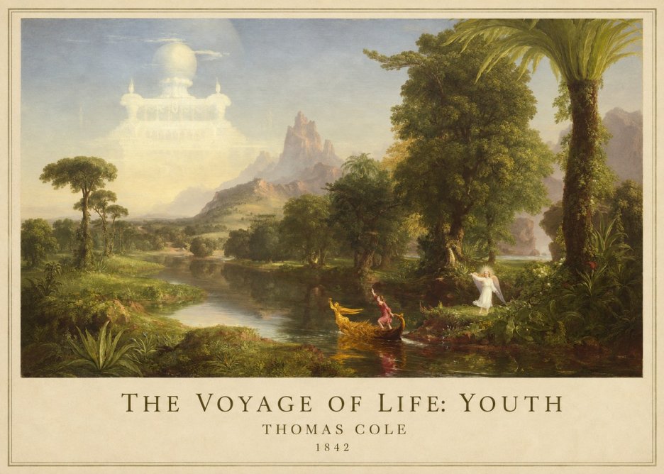 Thomas Cole The Voyage of Life: Youth V No1 - Poszter